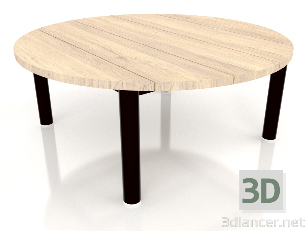 3D Modell Couchtisch D 90 (Schwarz, Irokoholz) - Vorschau