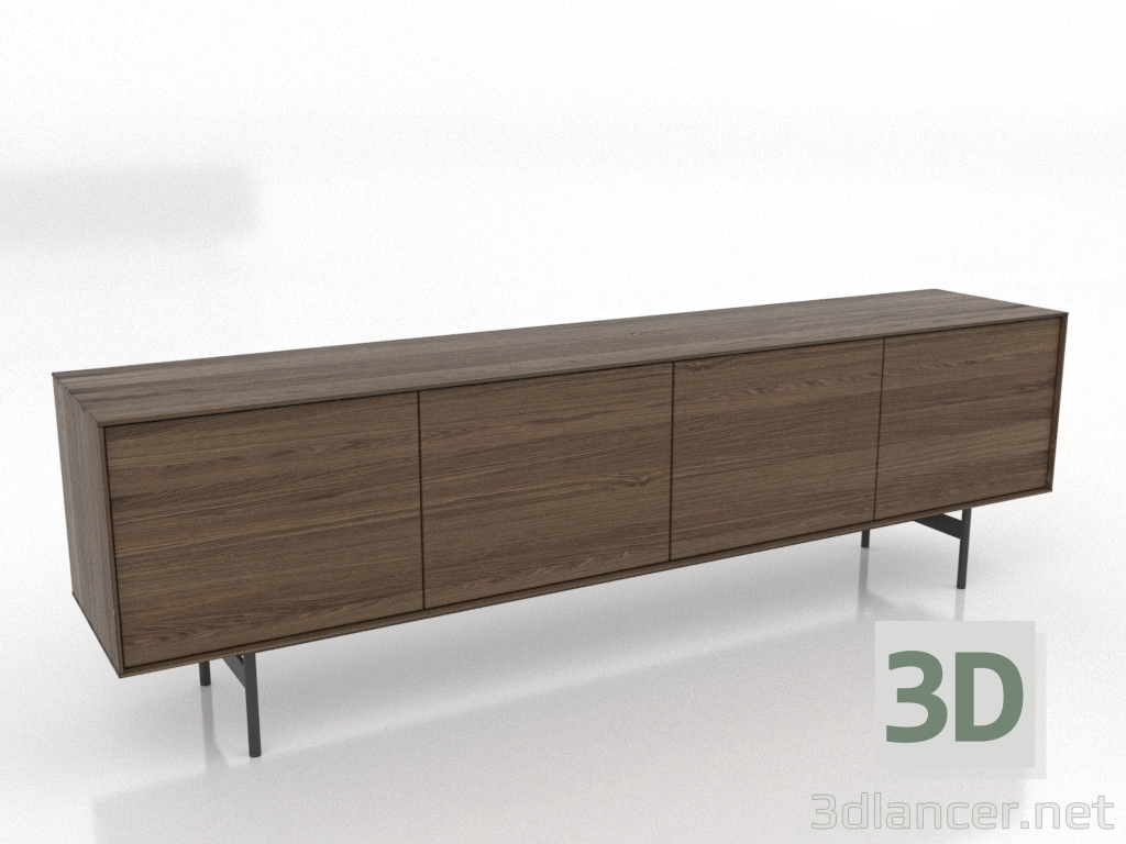 3d модель Тумба ТВ LARGE 2000 мм (освітлений попелястий горіх) – превью 3d модель Тумба ТВ LARGE 2000 мм (освітлений попелястий горіх) – превью