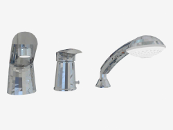 Bath mixer with three holes Jaguar Line (BDX 013M)