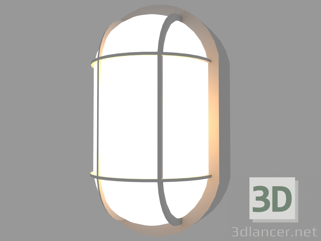 3d model Lámpara de pared PLAFONIERE OVAL CON JAULA (S145G) - vista previa