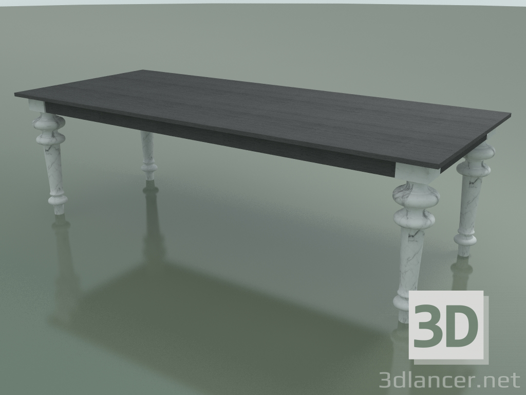 3d model Mesa de comedor (33, gris, mármol) - vista previa