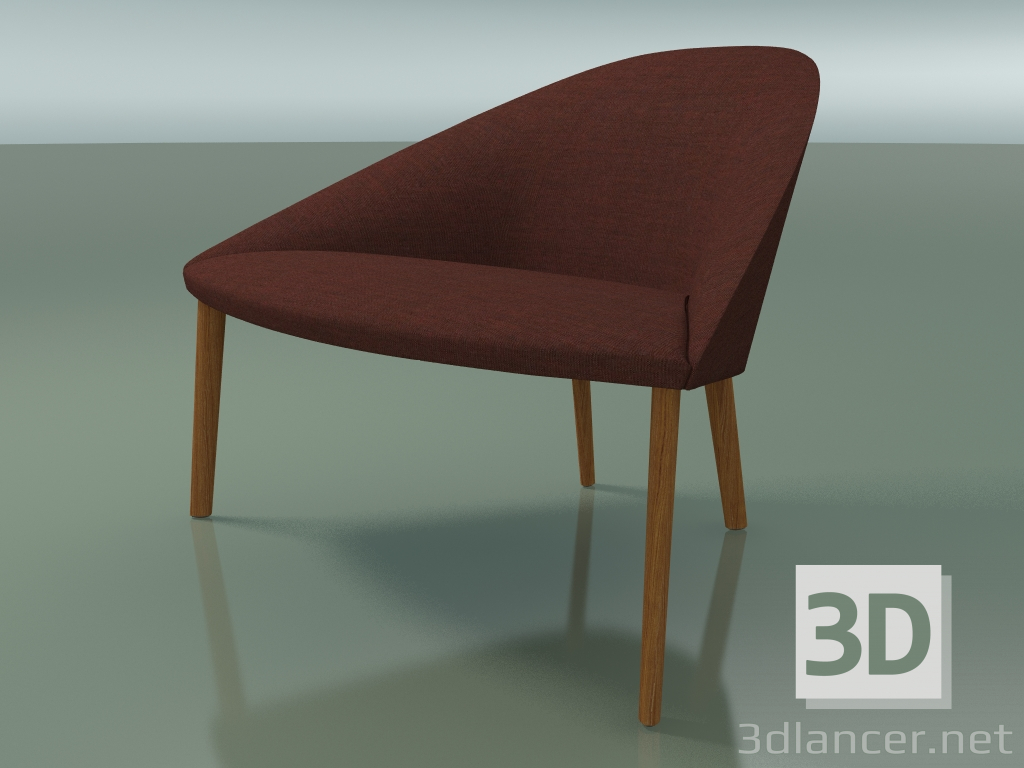 3d model Sillón 4304 (M-96 cm, 4 patas de madera, efecto teca) - vista previa