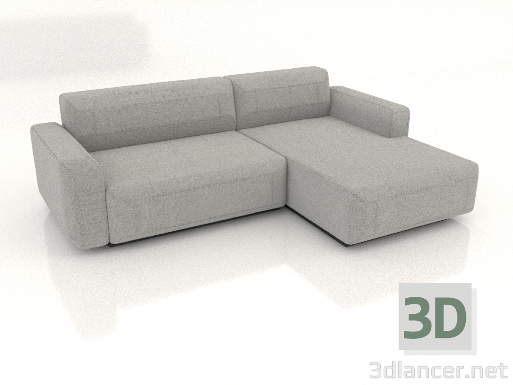 3D Modell Schlafsofa für 2 Personen nach rechts ausziehbar - Vorschau