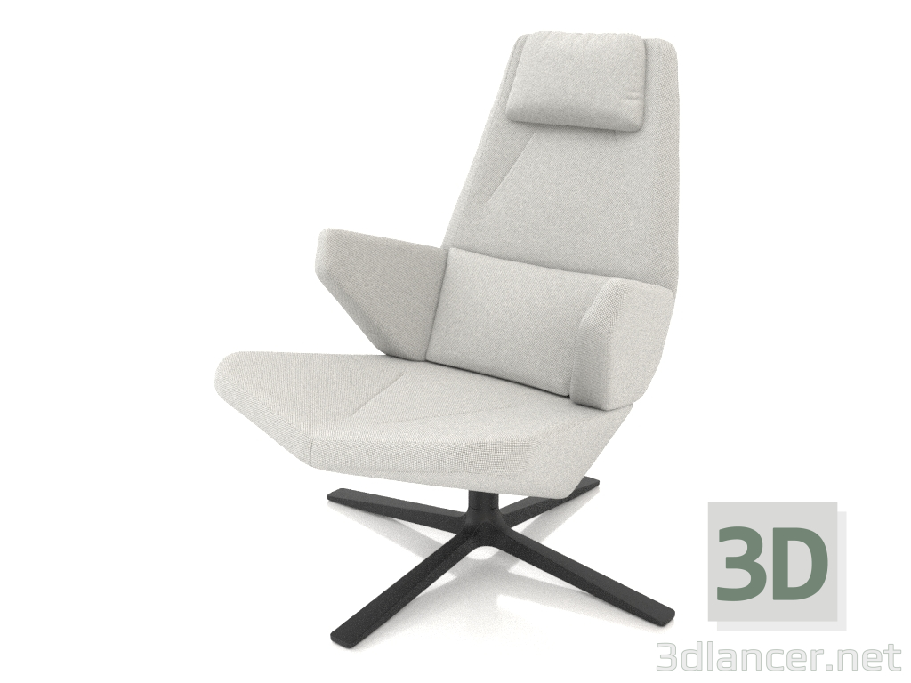 3d model Una silla con base de metal. - vista previa