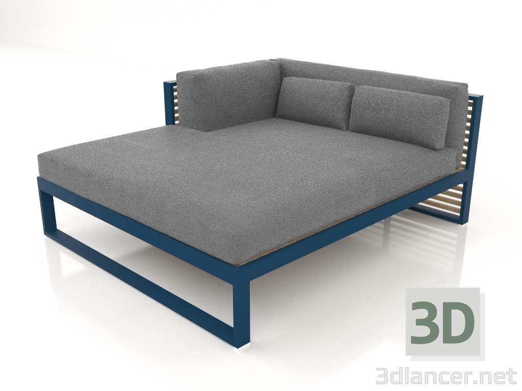 3D Modell XL-Modulsofa, Abschnitt 2 links (Graublau) - Vorschau