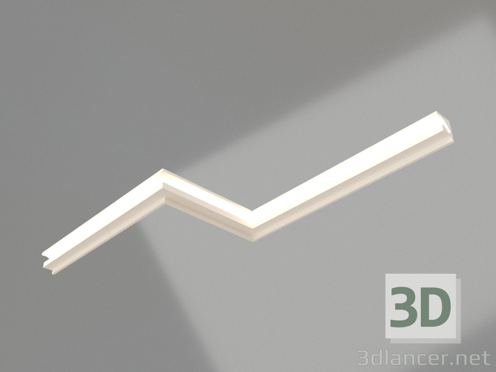 3d model Built-in gypsum wall lamp WALL 012 (97x85) - preview