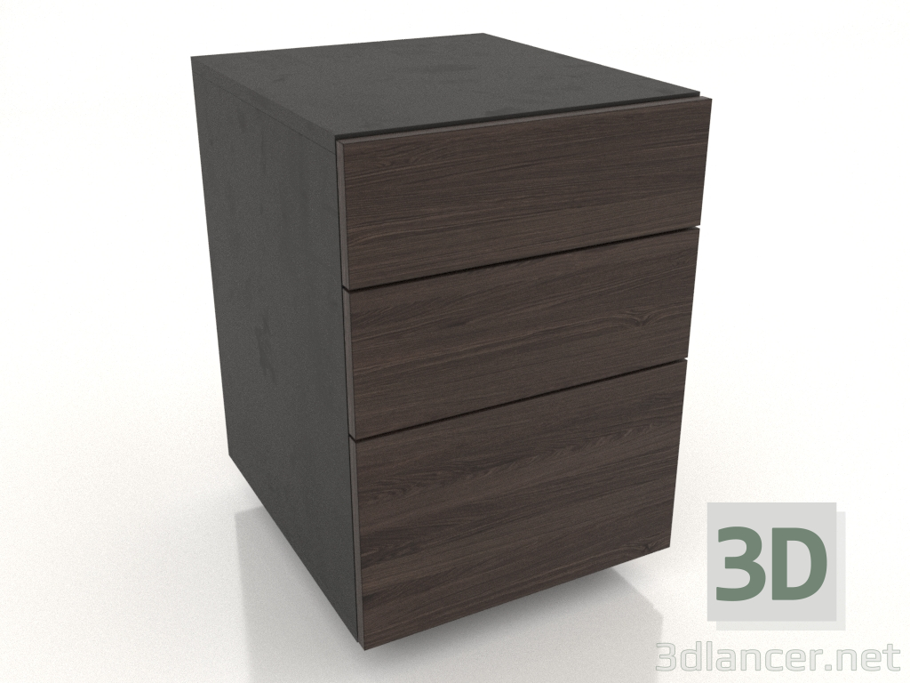 3d model Pedestal de escritorio 400 mm (nogal fresno) - vista previa