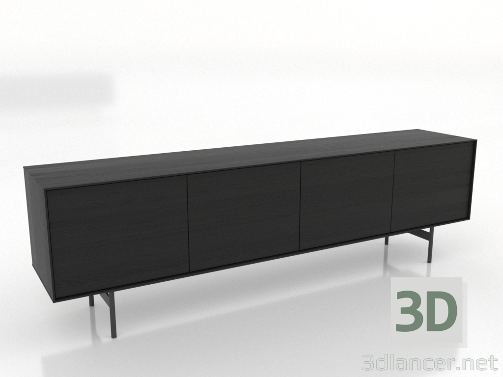 Modelo 3d Móvel de TV GRANDE 2000 mm (preto RAL 9005) - preview Modelo 3d Móvel de TV GRANDE 2000 mm (preto RAL 9005) - preview