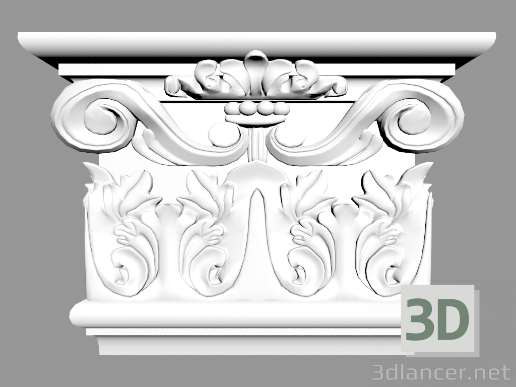 3d model Pilaster (capital) PL578LR - vista previa