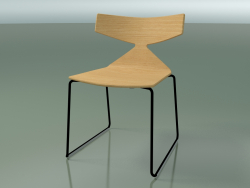 Stackable chair 3702 (on skids, Natural oak, V39)