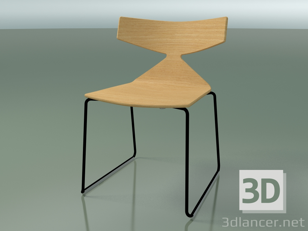 3d model Silla apilable 3702 (sobre patines, roble natural, V39) - vista previa