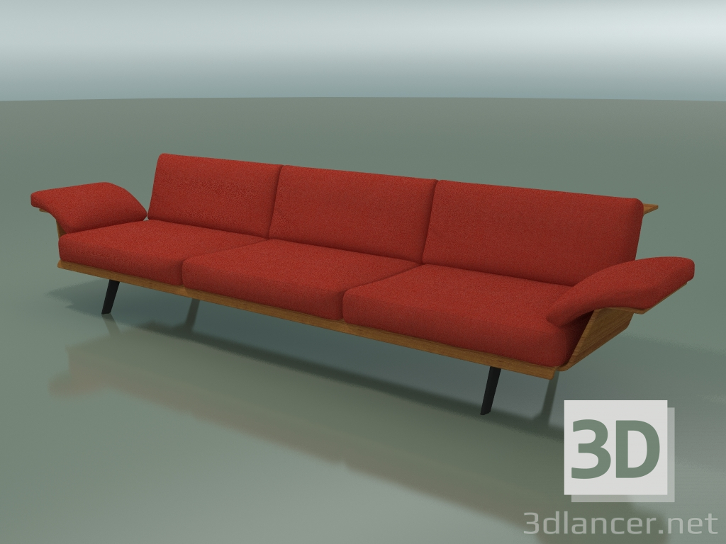 3d model Central module Lounge 4404 (L 270 cm, Teak effect) - preview