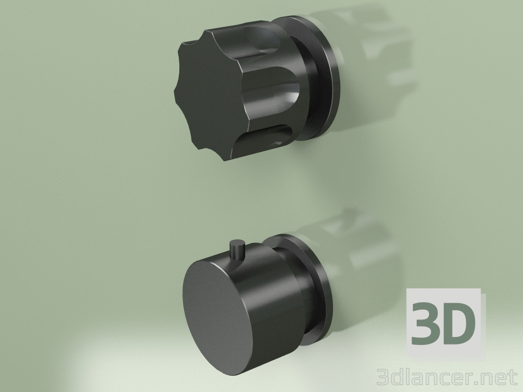 3D Modell Thermostatmischer mit 1 Absperrventil (17 48 0, EIN) - Vorschau