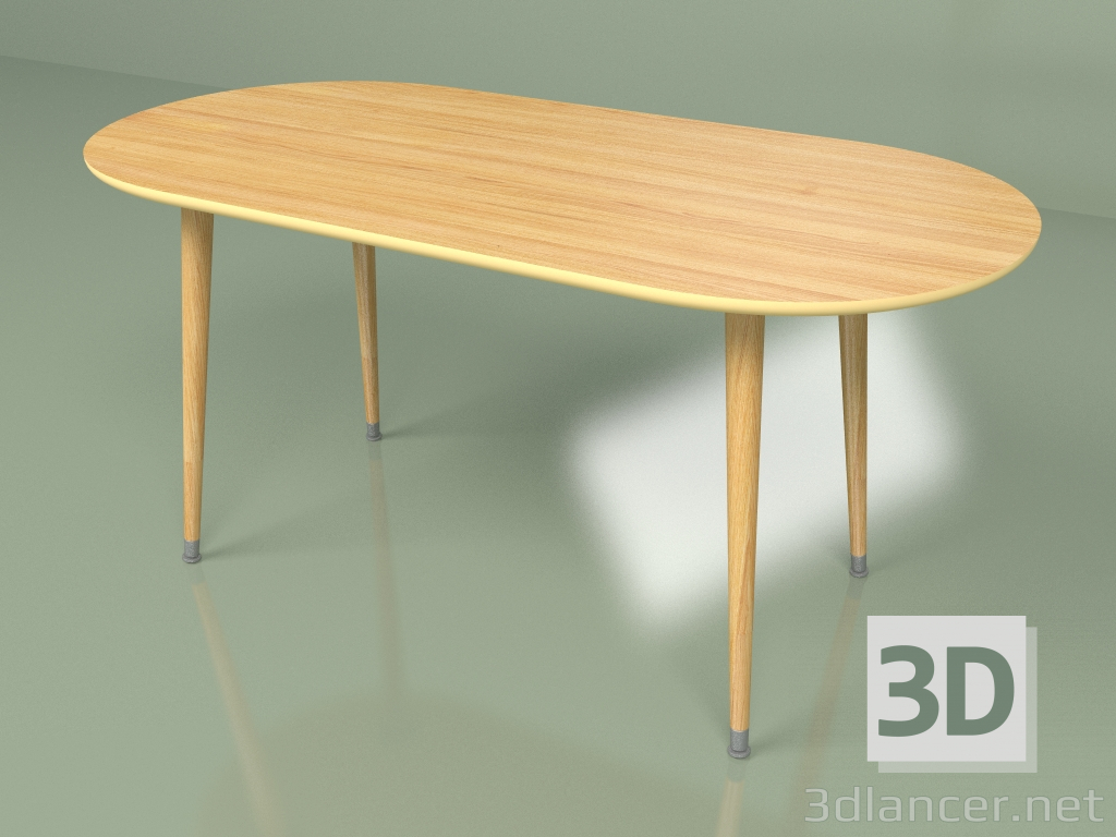 3D Modell Couchtisch Seifenfurnier (gelber Ocker) - Vorschau