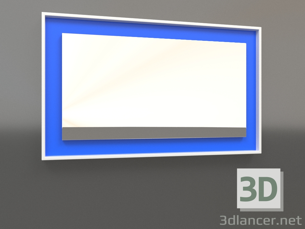 3d model Mirror ZL 18 (750x450, white, luminous blue) - preview