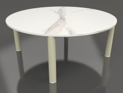 Table basse D 90 (Or, DEKTON Aura)