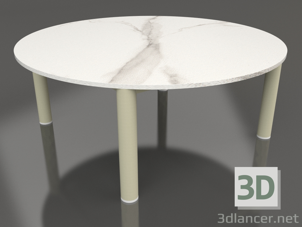 3D Modell Couchtisch D 90 (Gold, DEKTON Aura) - Vorschau