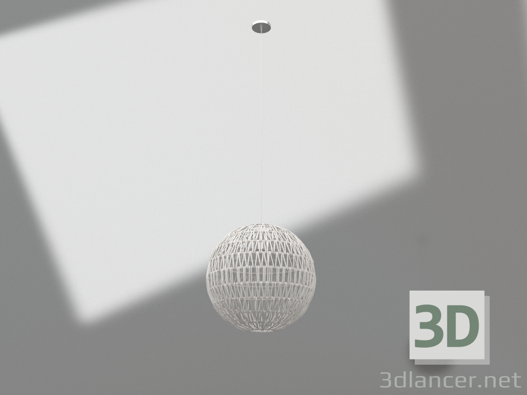 modello 3D Lampada a sospensione con cavo 60 (Bianco) - anteprima