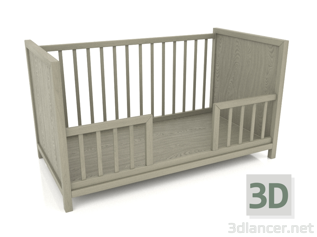 3d model A cot with a low side - preview