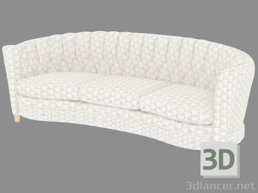 modello 3D Triple Sofa Millennium - anteprima