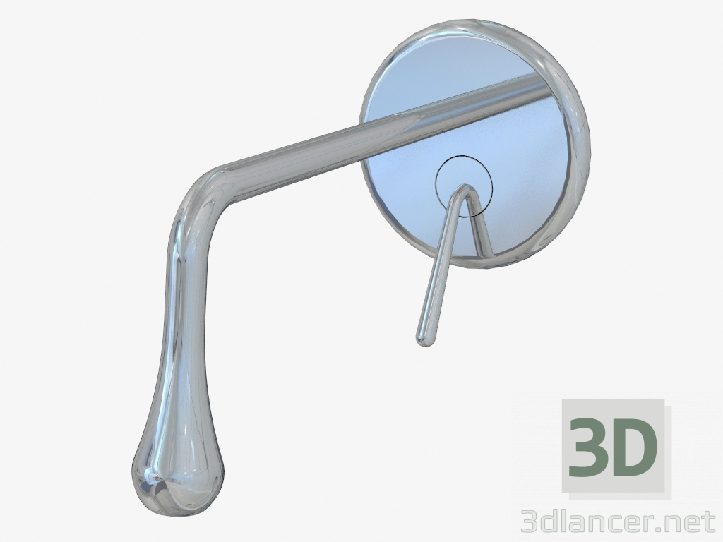 3d model Mezclador con un pico delgado para montaje empotrado (33685) - vista previa