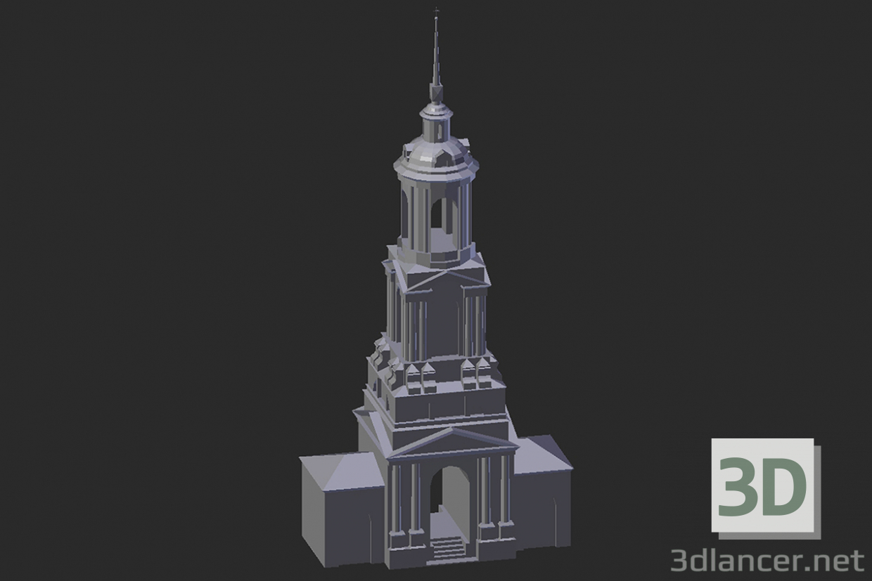 modello 3D Suzdal. Campanile del monastero di Rizopolozhensky - anteprima