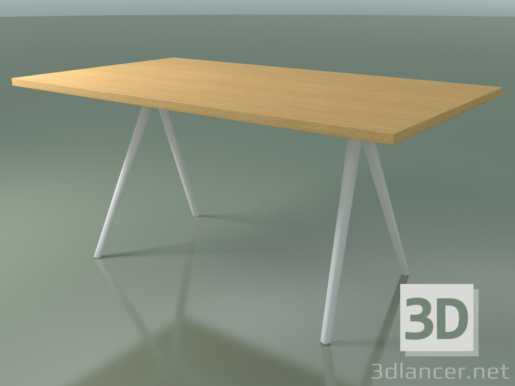 3d model Mesa rectangular 5431 (H 74 - 90x160 cm, patas 150 °, chapa de roble natural L22, V12) - vista previa