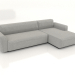 3D Modell Schlafsofa 2,5-Sitzer rechts ausziehbar - Vorschau