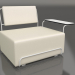 3d model Lounge chair with right armrest (Grey) - preview