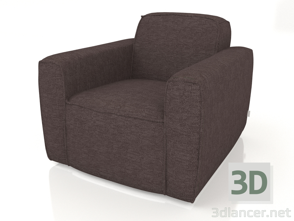 3d model 1-seater sofa Bor (Anthracite) - preview