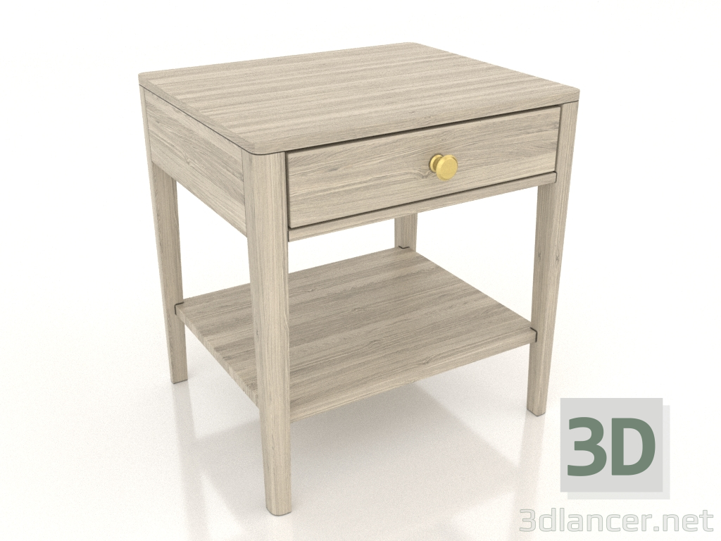 modello 3D Comodino 470 mm (rovere schiarito) - anteprima