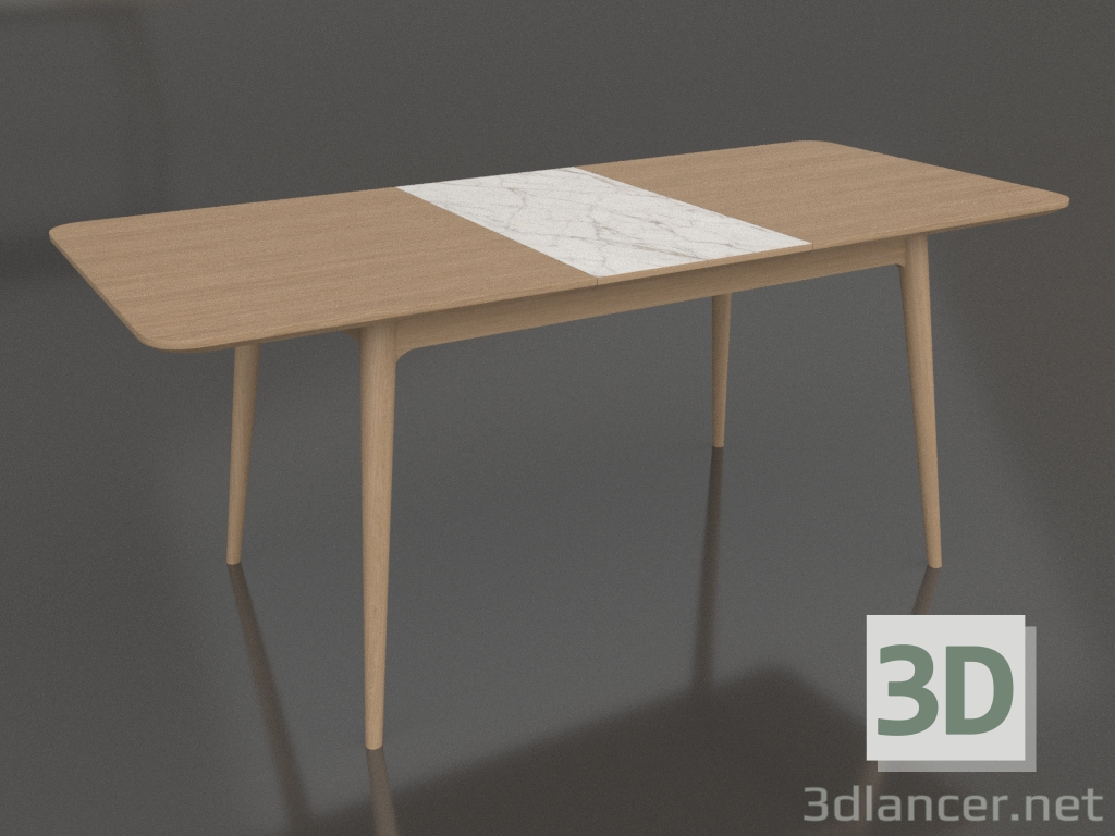 3d model Mesa de comedor Ekarma plegable 1840x800 mm (Roble blanqueado, opción 1) - vista previa