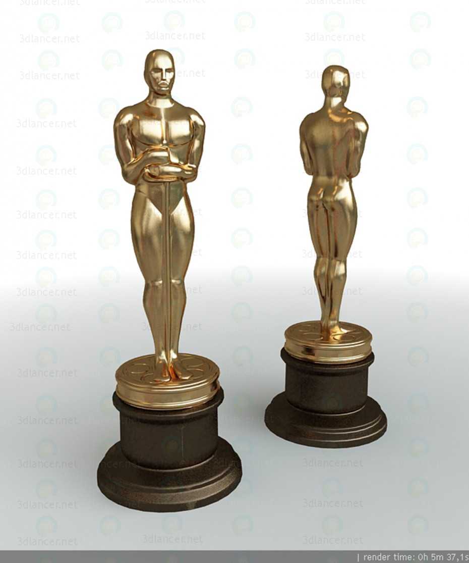 3D Modell Oscar-Statuette - Vorschau