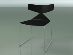 Silla apilable 3702 (en trineo, negro, CRO)