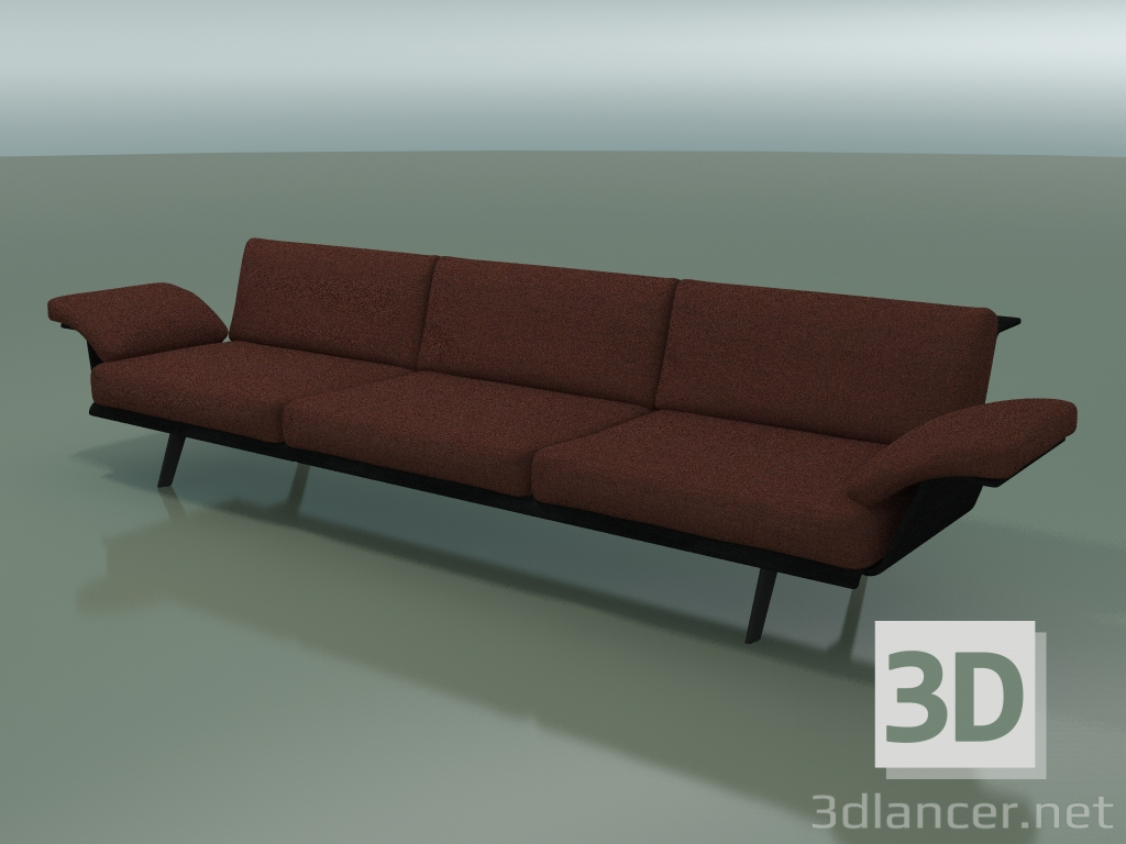 3d model Módulo central Lounge 4404 (L 270 cm, negro) - vista previa