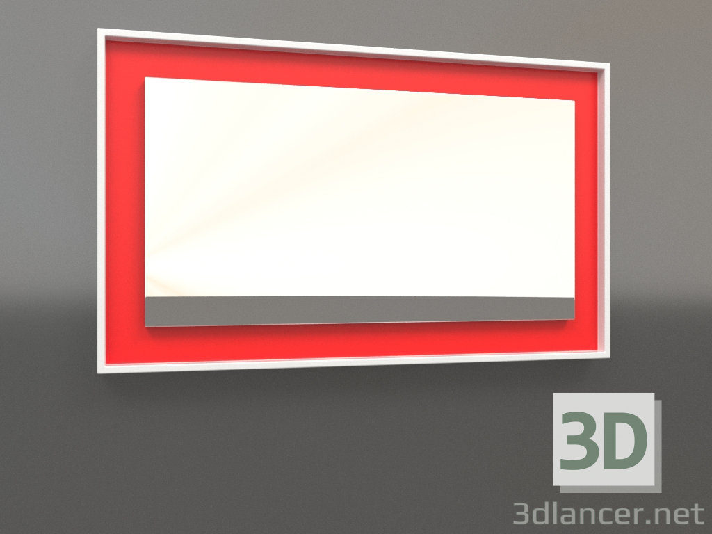 3d model Espejo ZL 18 (750x450, blanco, naranja luminoso) - vista previa