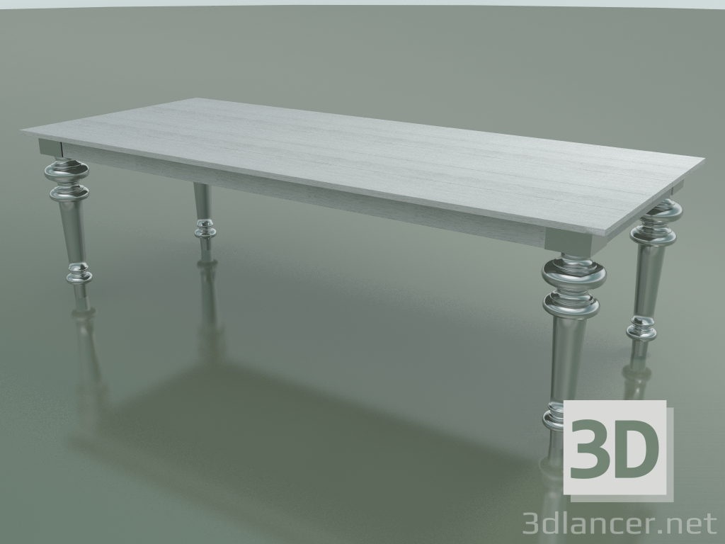 modello 3D Tavolo da pranzo (33, bianco, alluminio) - anteprima