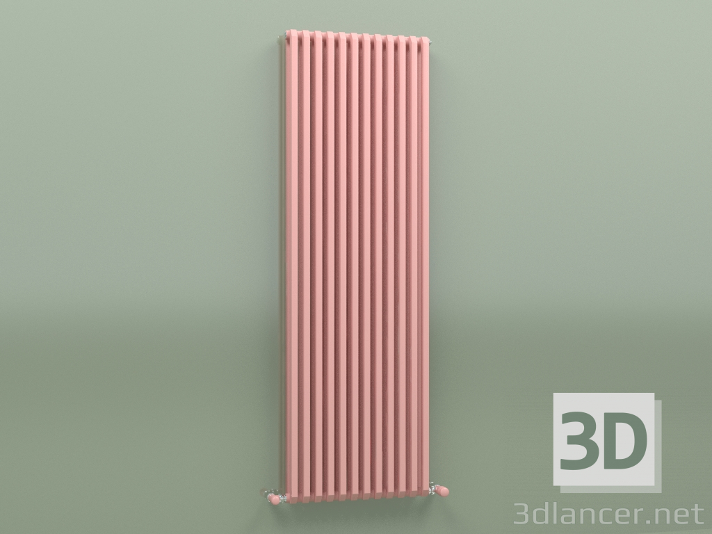 3d model Radiador SAX 2 (H 1500 12 EL, Rosa - RAL 3015) - vista previa