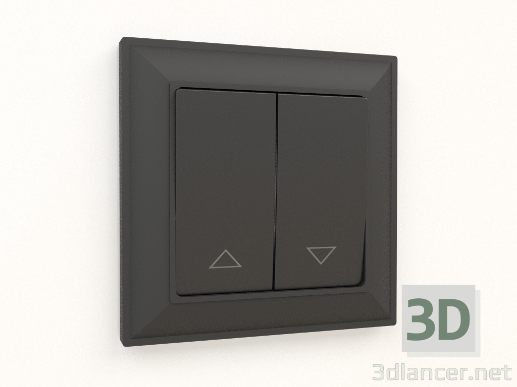 Modelo 3d Interruptor cego (preto mate) - preview