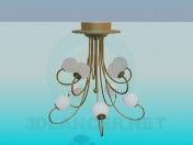 Chandelier with round plafonds