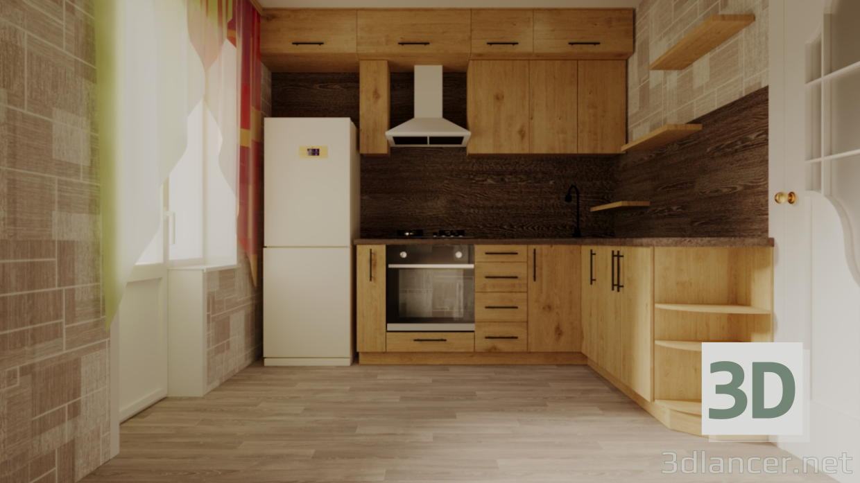 Cocina 3D modelo Compro - render