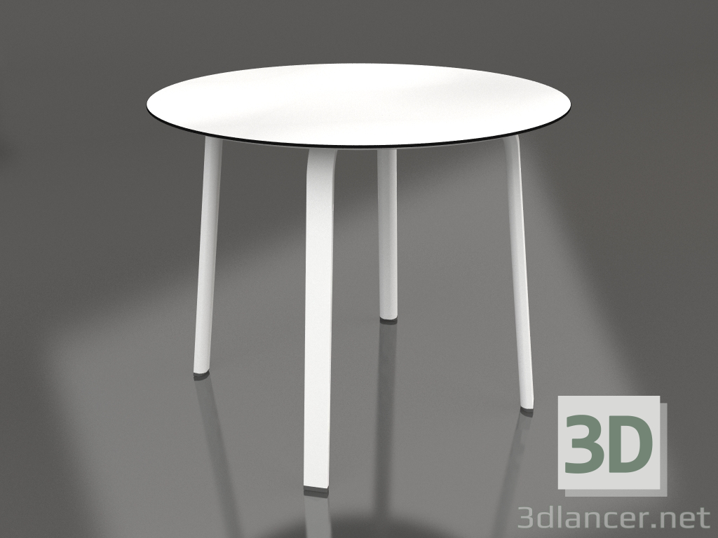 modello 3D Tavolo da pranzo rotondo Ø90 (Bianco) - anteprima