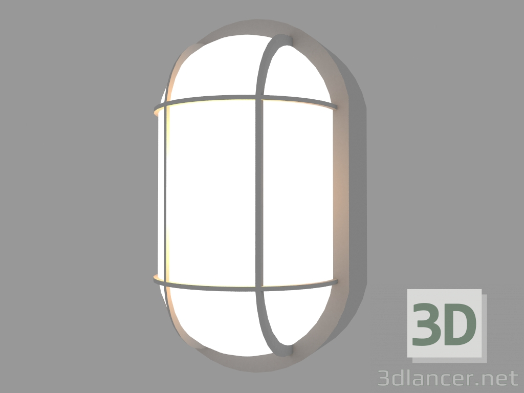 3d model Lámpara de pared PLAFONIERE OVAL CON JAULA (S359G) - vista previa