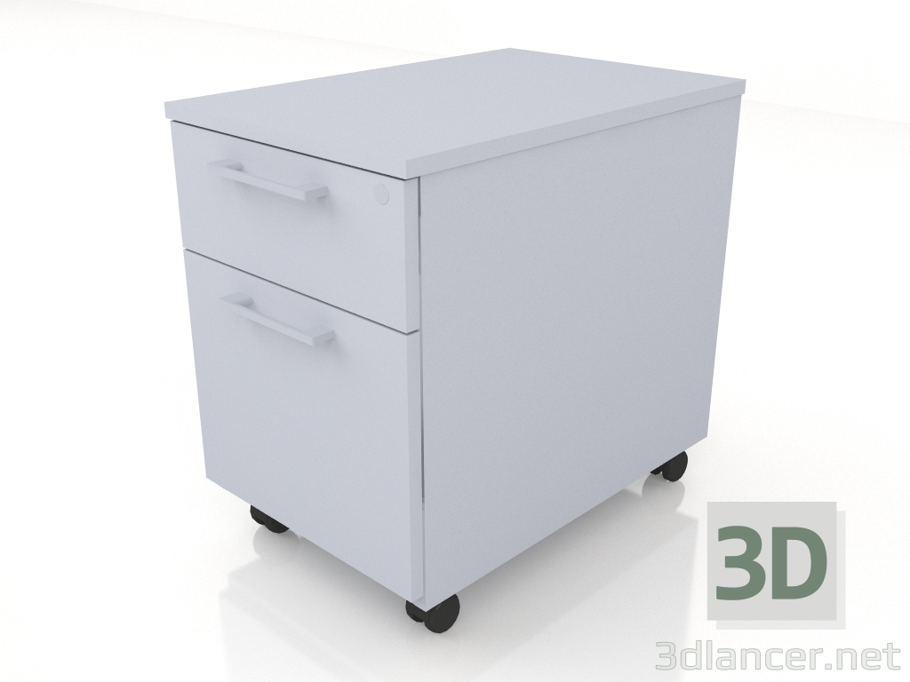 modello 3D Piedistallo mobile Basic KDT12 (402x600x586) - anteprima