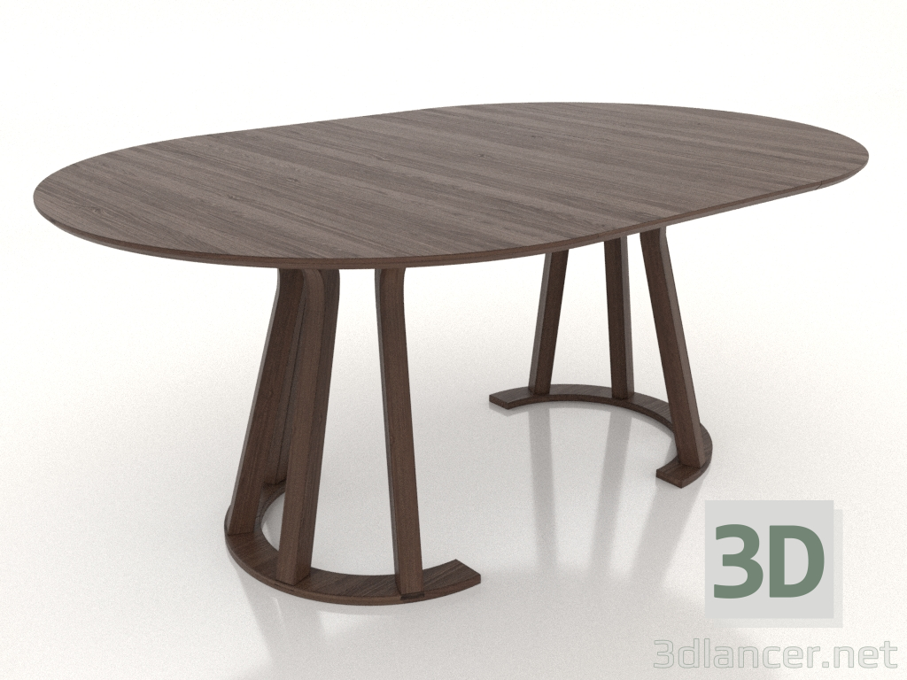 modello 3D Tavolo da pranzo TRANSFORM 1800x1200 mm (noce scuro) - anteprima