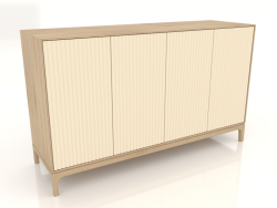 Mueble de TV FARGO con fachadas fresadas 1600x500x950 mm (vainilla, roble aclarado, opción 4)