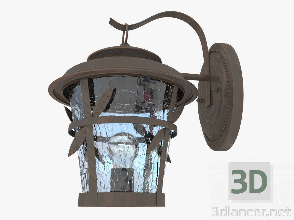 3D Modell Straßenwandlampe Aletti (4052 1W) - Vorschau