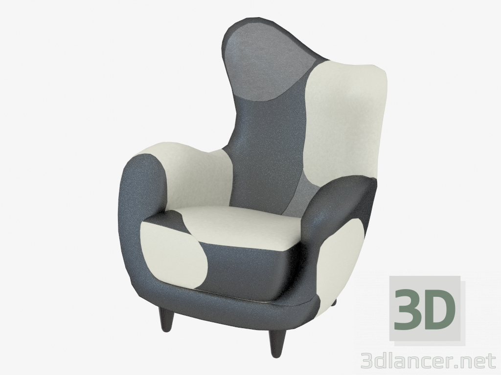 modèle 3D Fauteuil en cuir - preview