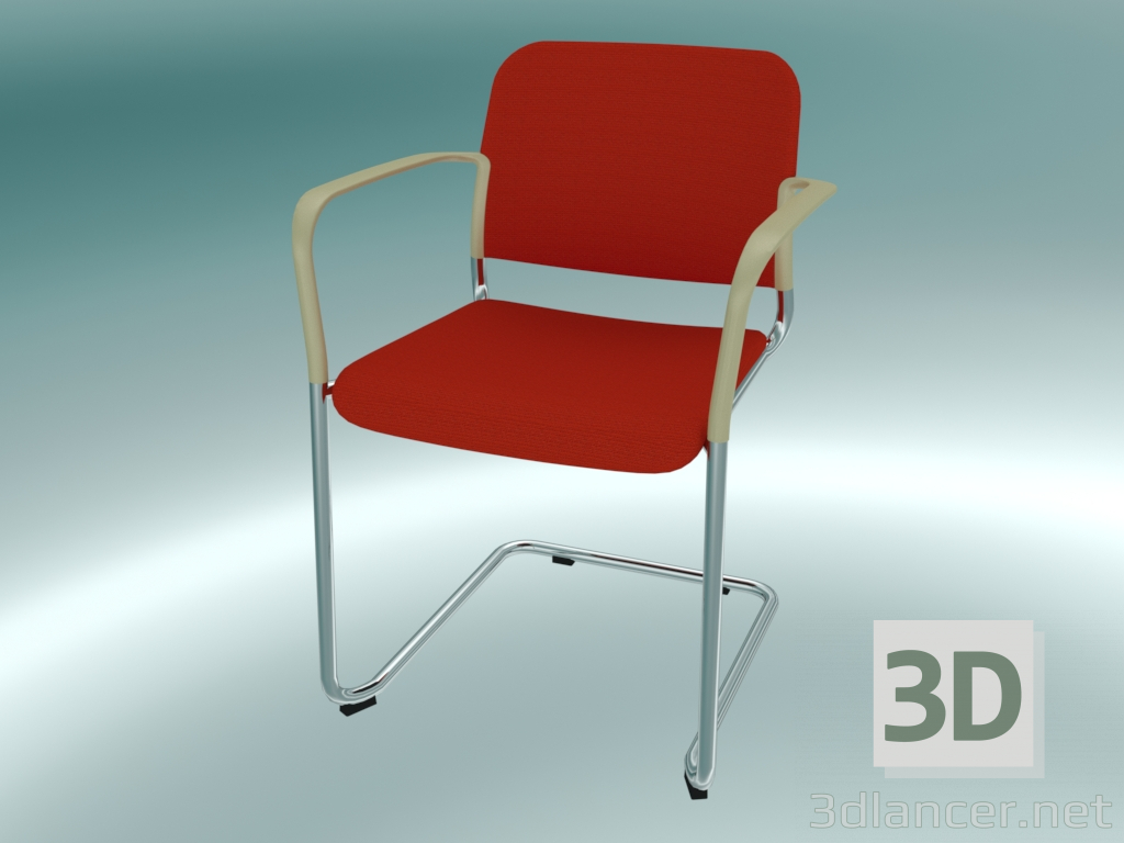 3d model Silla de conferencia (500V 2P) - vista previa