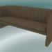 3D modeli Kanepe üçlü Loafer (SC26, H 75cm, 185x65cm, Kadife 8 Badem) - önizleme